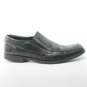 BOTTESINI Square Toe Men's Black Leather Loafer Size 10M